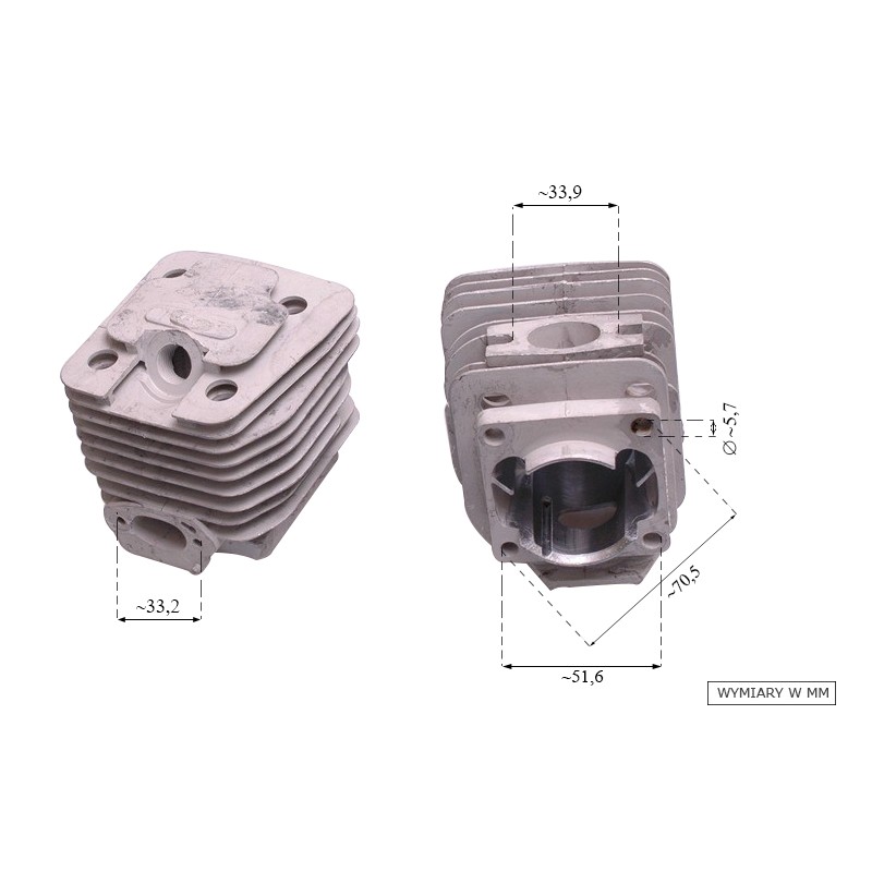 Cylinder NAC 39mm CS3800 pilarki marketowe