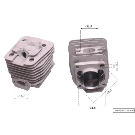 Cylinder NAC 39mm CS3800 pilarki marketowe