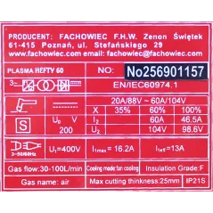 Przecinarka plazmowa HEFTY II 60 Welder Fantasy