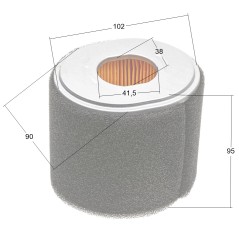 Filtr powietrza Loncin kpl. owalny G340F G390F G420F CZĘŚĆ ORYGINALNA