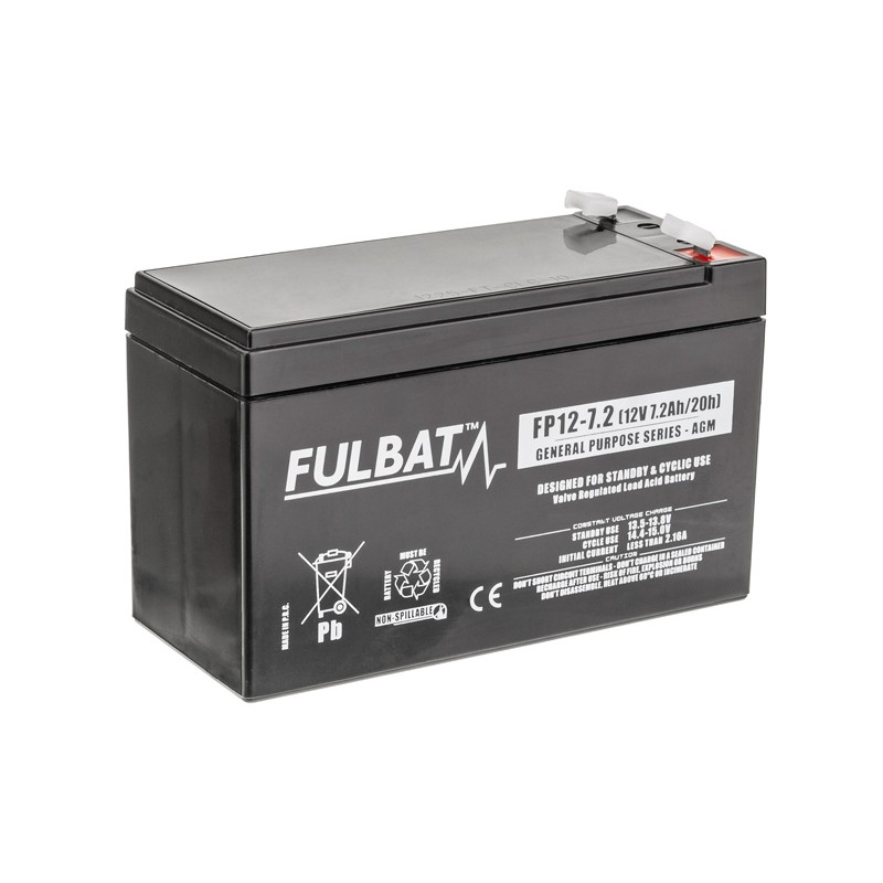 Akumulator 7.2Ah FULBAT FP12-7.2 AGM /151x65x94/ bezobsługowy