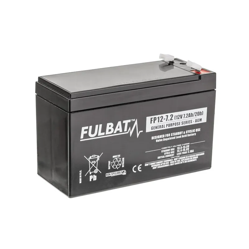 Akumulator 7.2Ah FULBAT FP12-7.2 AGM /151x65x94/ bezobsługowy Akumulator 7.2Ah FULBAT FP12-7.2 AGM /151x65x94/ bezobsługowy