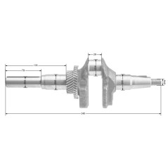Wał korbowy Loncin 1P88F 1P90F 1P92F CZĘŚĆ ORYGINALNA