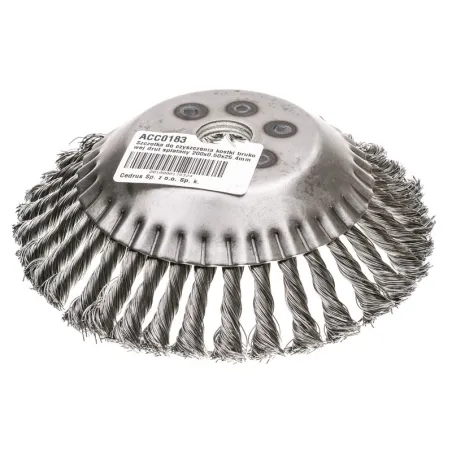 Szczotka do czyszczenia kostki brukowej drut splatany 200x0.50x25.4mm