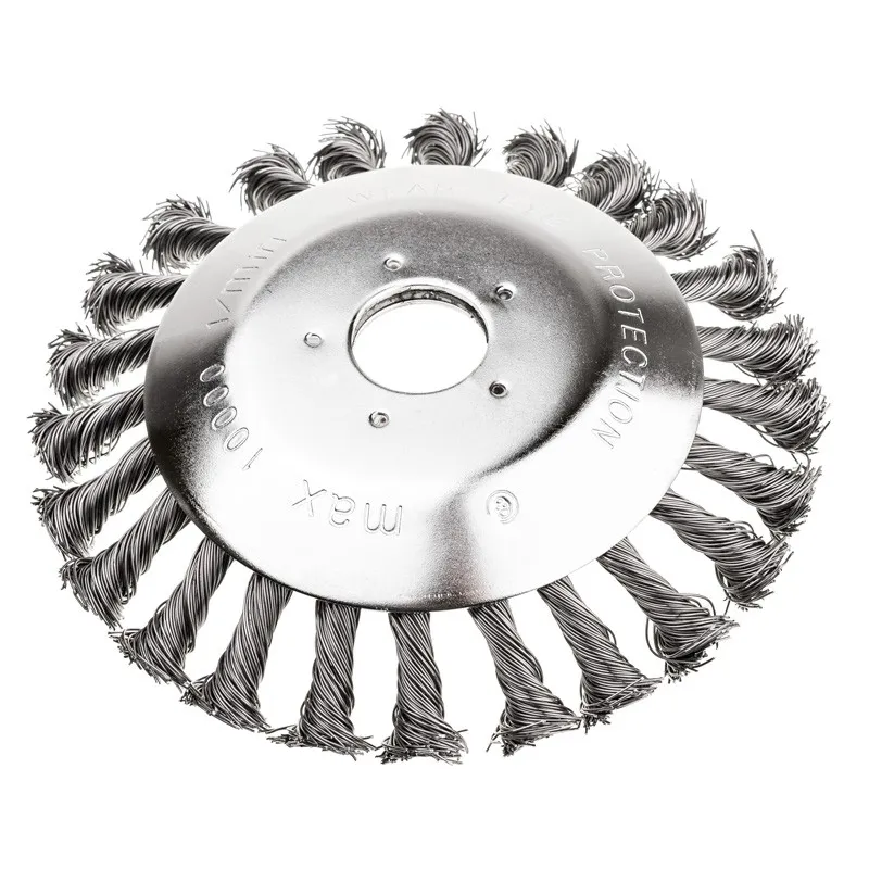 Szczotka do czyszczenia kostki brukowej drut splatany 152x25.4mm