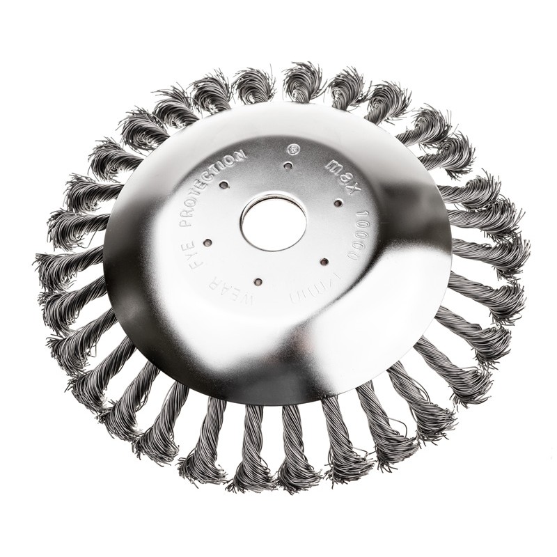 Szczotka do czyszczenia kostki brukowej drut splatany 200x25.4mm