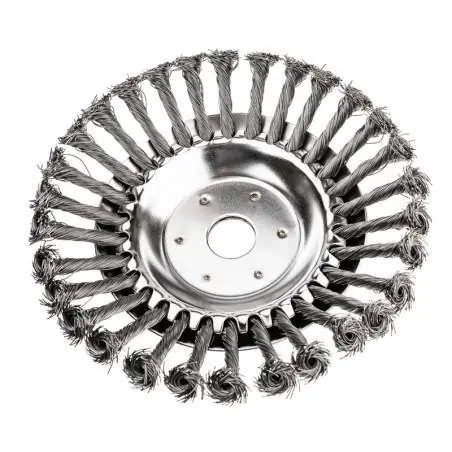 Szczotka do czyszczenia kostki brukowej drut splatany 200x25.4mm