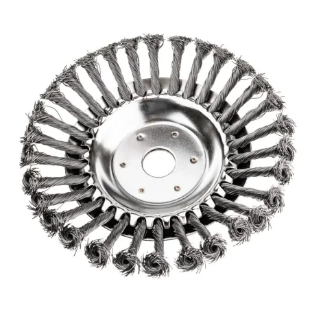 Szczotka do czyszczenia kostki brukowej drut splatany 200x25.4mm