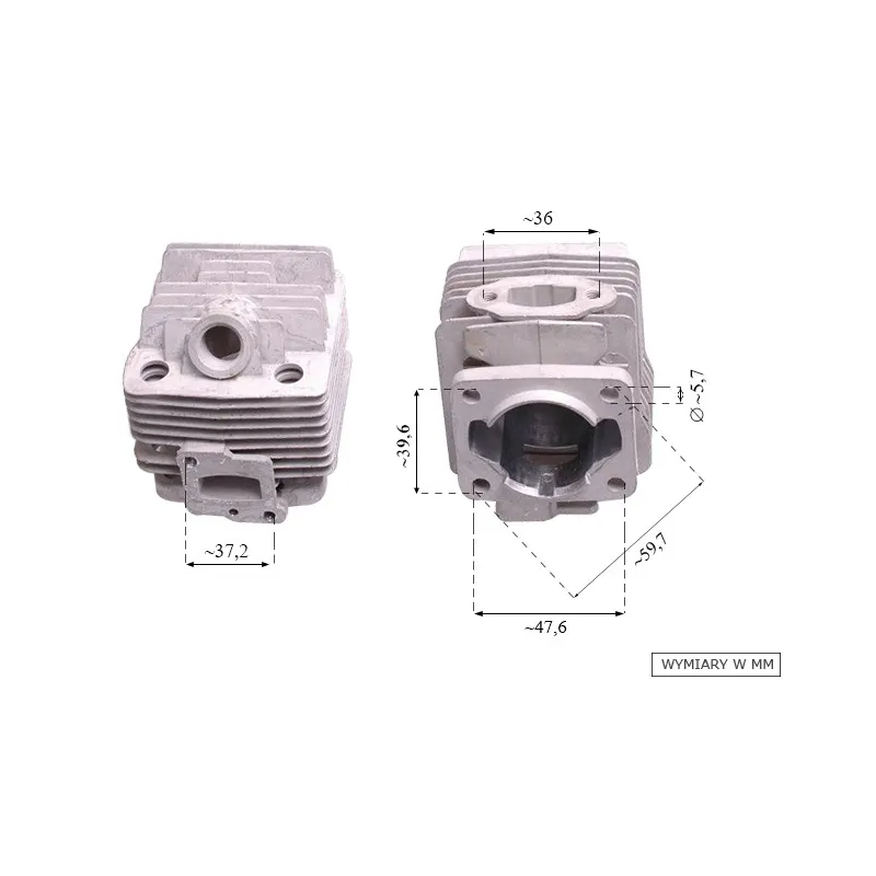 Cylinder NAC CG260 WLBC260-2ZXU 34mm wykaszarki marketowe Cylinder NAC CG260 WLBC260-2ZXU 34mm wykaszarki marketowe