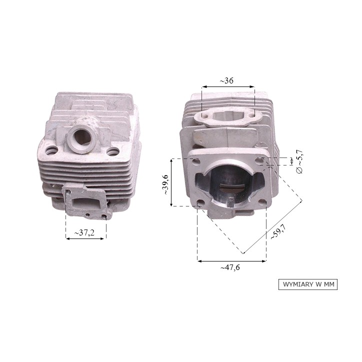 Cylinder NAC CG260 WLBC260-2ZXU 34mm wykaszarki marketowe Cylinder NAC CG260 WLBC260-2ZXU 34mm wykaszarki marketowe