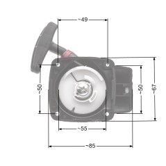 Rozrusznik NAC CG260BWLBC260-2ZXU na drut wykaszarki marketowe