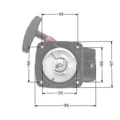 Rozrusznik NAC CG260BWLBC260-2ZXU na drut wykaszarki marketowe