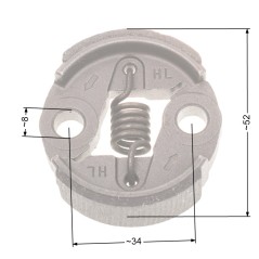 Sprzęgło NAC 49mm małe metalowe wykaszarki marketowe