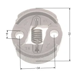 Sprzęgło NAC 49mm małe metalowe wykaszarki marketowe