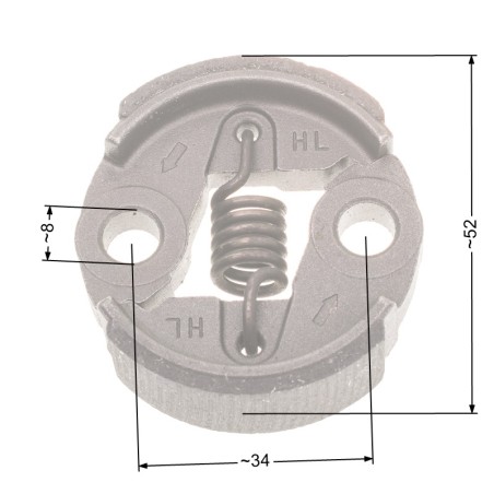 Sprzęgło NAC 49mm małe metalowe wykaszarki marketowe