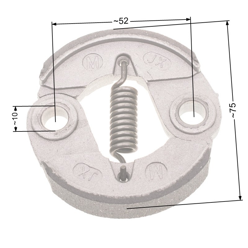 Sprzęgło NAC 75mm duże aluminiowe wykaszarki marketowe