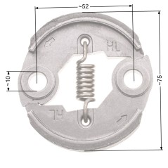 Sprzęgło NAC 75mm duże metalowe wykaszarki marketowe
