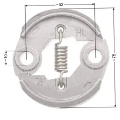 Sprzęgło NAC 75mm duże metalowe wykaszarki marketowe