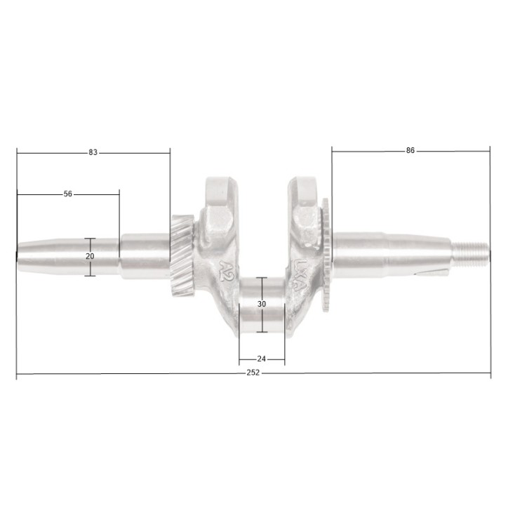 Wał korbowy Loncin LC2500-AS 2500(D)-AS LC168F-2 CZĘŚĆ ORYGINALNA Wał korbowy Loncin LC2500-AS 2500(D)-AS LC168F-2 CZĘŚĆ ORYGINALNA