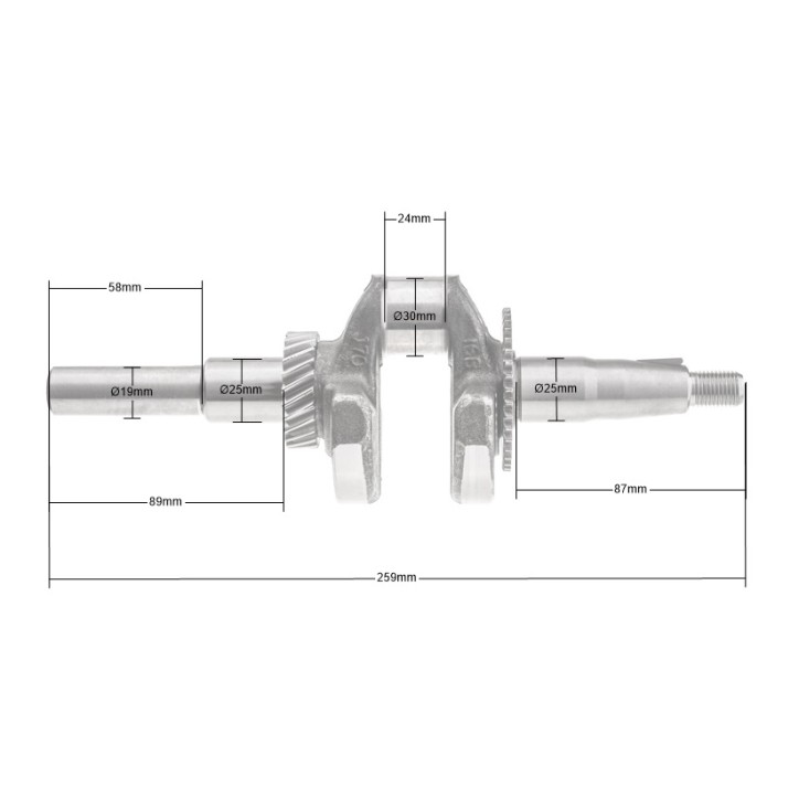 Wał korbowy silnika Weima WM170F/P glebogryzarka GL11 Wał korbowy silnika Weima WM170F/P glebogryzarka GL11