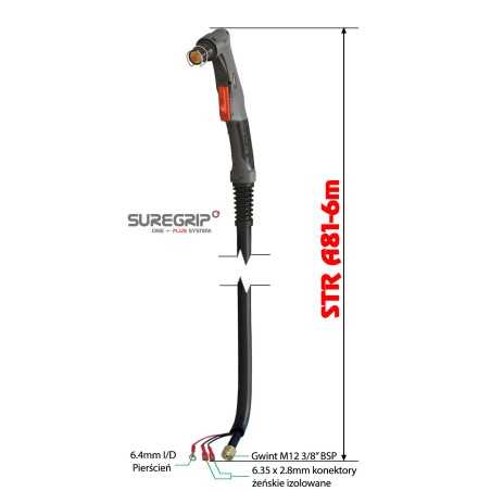 PLAZMA UCHWYT PLAZMOWY PARKER TRF A81 SUREGRIP 6m