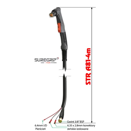 PLAZMA UCHWYT PLAZMOWY PARKER TRF A81 SUREGRIP 4m