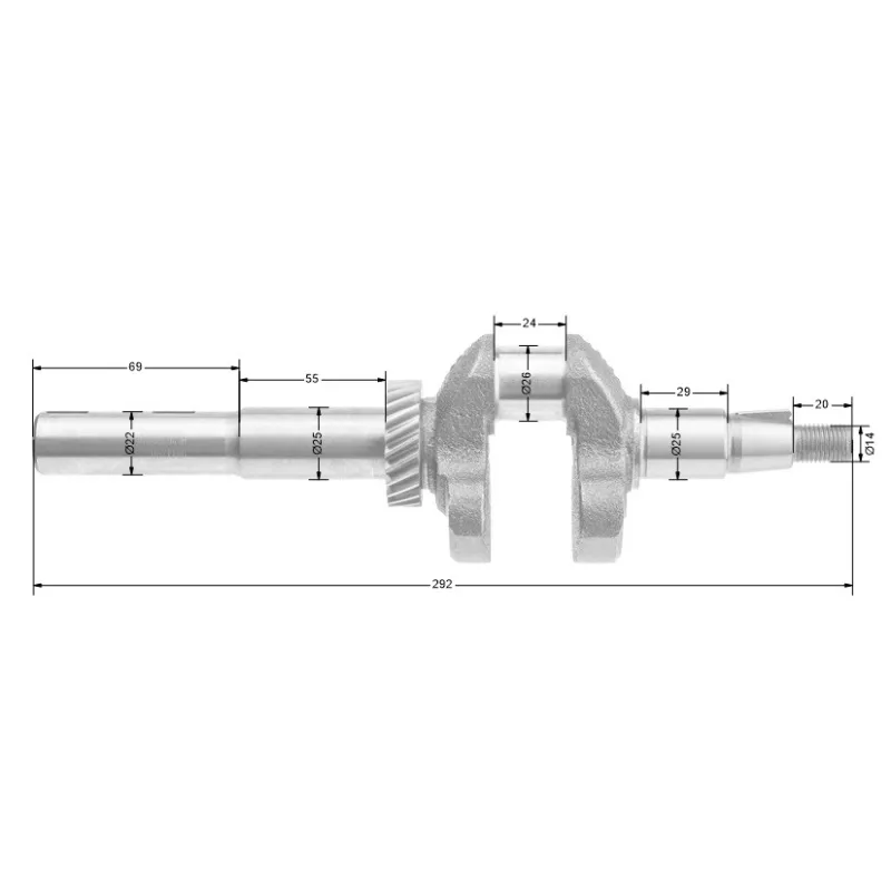 Wał korbowy Loncin LC1P65FA CZĘŚĆ ORYGINALNA
