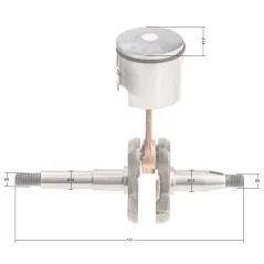 Wał korbowy Cedrus z tłokiem kpl. pilarka CEDPS25-12