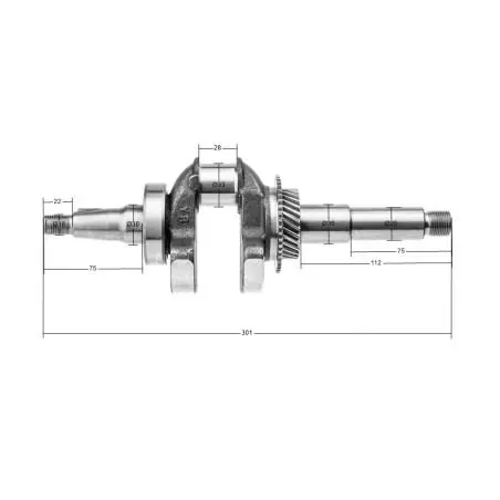 Wał korbowy Rato silnik R270 pompa PS60-3