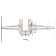 Wał korbowy Loncin LC40ZB20-1.7Q LC148F-2 CZĘŚĆ ORYGINALNA
