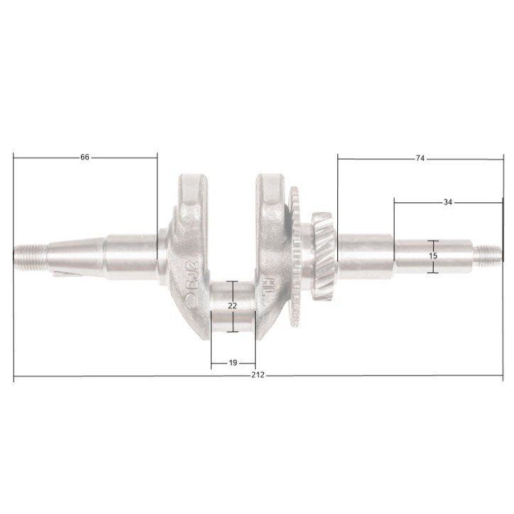 Wał korbowy Loncin LC40ZB20-1.7Q LC148F-2 CZĘŚĆ ORYGINALNA Wał korbowy Loncin LC40ZB20-1.7Q LC148F-2 CZĘŚĆ ORYGINALNA