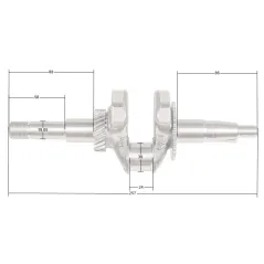 Wał korbowy Loncin LC50ZB60-4.5Q LC168F-2 CZĘŚĆ ORYGINALNA