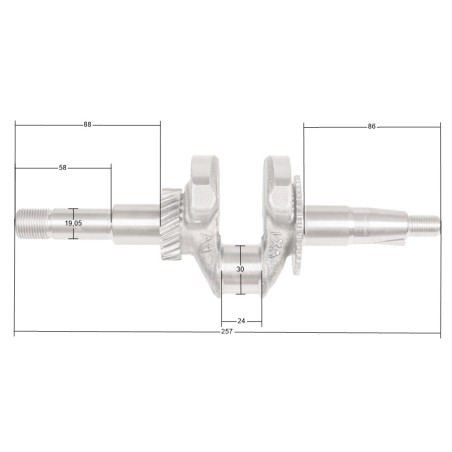 Wał korbowy Loncin LC50ZB60-4.5Q LC168F-2 CZĘŚĆ ORYGINALNA