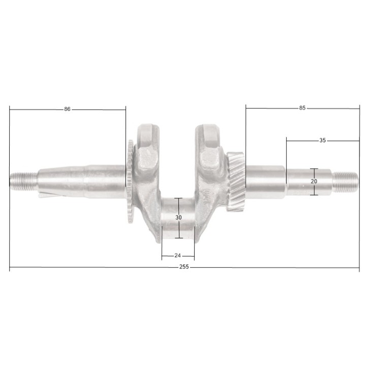 Wał korbowy Loncin LC80WB30-4.5Q LC168F-2 CZĘŚĆ ORYGINALNA Wał korbowy Loncin LC80WB30-4.5Q LC168F-2 CZĘŚĆ ORYGINALNA