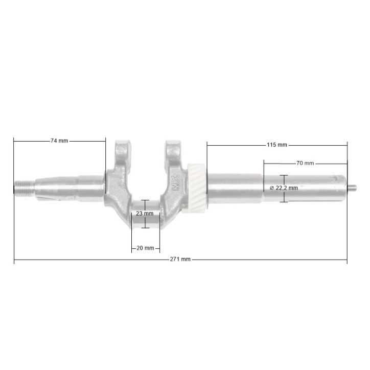 Wał korbowy Zongshen silnik XP140 Wał korbowy Zongshen silnik XP140