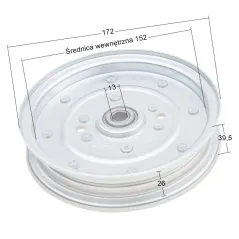 Koło pasowe Ferris napęd noży IS700 IS2100 IS2600 SRSZ1 CZĘŚĆ ORYGINALNA