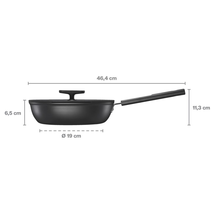 Patelnia szefa kuchni 24 cm (2,2 l) z powłoką nieprzywierającą i z pokrywką (d. 1052230) Hard Face Patelnia szefa kuchni 24 cm (2,2 l) z powłoką nieprzywierającą i z pokrywką (d. 1052230) Hard Face