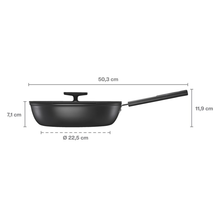 Patelnia szefa kuchni 28 cm (3,5 l) z powłoką nieprzywierającą i z pokrywką (d. 1052232) Hard Face Patelnia szefa kuchni 28 cm (3,5 l) z powłoką nieprzywierającą i z pokrywką (d. 1052232) Hard Face