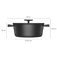 Garnek 5 l z powłoką nieprzywierającą i z pokrywką (d. 1052228) Hard Face