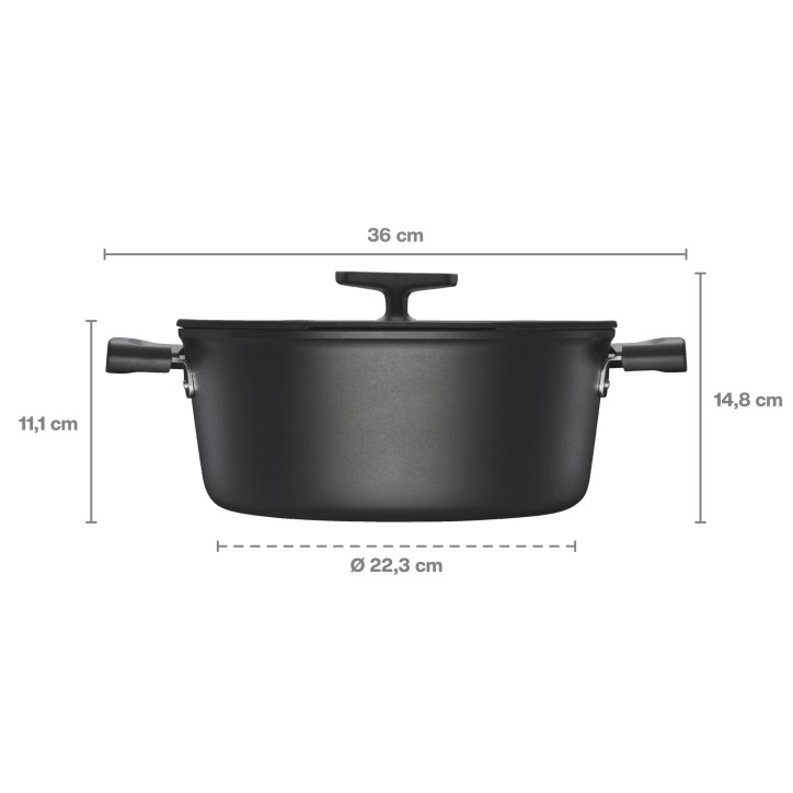 Garnek 5 l z powłoką nieprzywierającą i z pokrywką (d. 1052228) Hard Face Garnek 5 l z powłoką nieprzywierającą i z pokrywką (d. 1052228) Hard Face