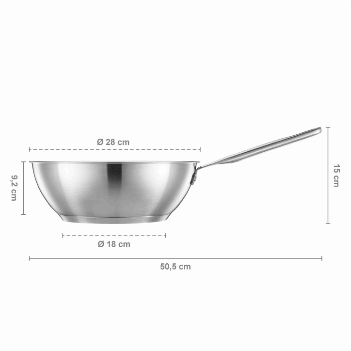 Wok 28 cm All Steel Pure Wok 28 cm All Steel Pure