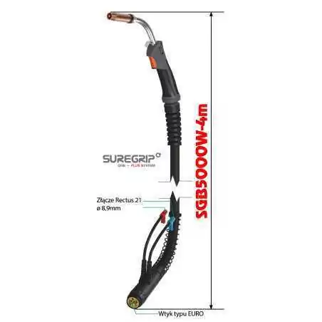 MIG UCHWYT SPAWALNICZY PARKER SUREGRIP ERGO 5000W PAK X 4m