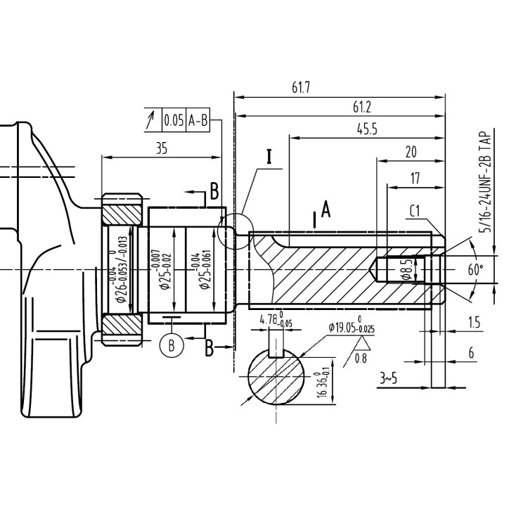 Silnik Rato R180 wał poziomy 19,05 mm / 61 mm Silnik Rato R180 wał poziomy 19,05 mm / 61 mm