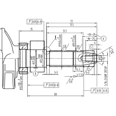 Silnik Rato R210 wał poziomy stożek 20 mm / 70 mm