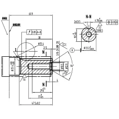 Silnik Rato RV170-B wał pionowy 22.2 mm / 62 mm