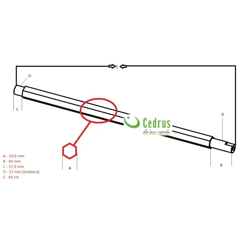 Wałek noży Pubert Cesar CZĘŚĆ ORYGINALNA