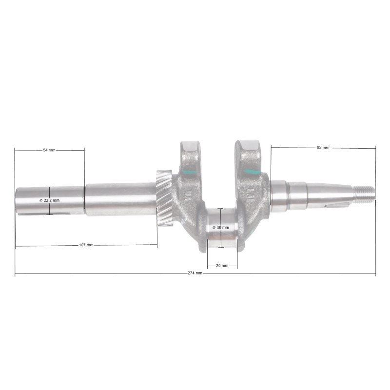 Wał korbowy Zongshen Xp200A 6,5Hp 22,2Mm 50Mm Wał korbowy Zongshen Xp200A 6,5Hp 22,2Mm 50Mm