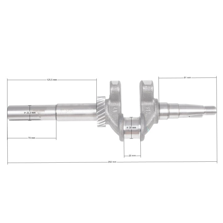 Wał korbowy Zongshen Xp200A 6,5Hp 22,2Mm 70Mm Wał korbowy Zongshen Xp200A 6,5Hp 22,2Mm 70Mm