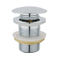 KOREK KLIK-KLAK 1 1/4", OKRĄGŁY, DUŻY DN 66 mm, MOSIĘŻNY, BEZ PRZELEWU, CHROM.