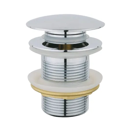 Korek klik-klak 1 1/4" okrągły DN 66 mm mosiężny chrom bez przelewu Duro